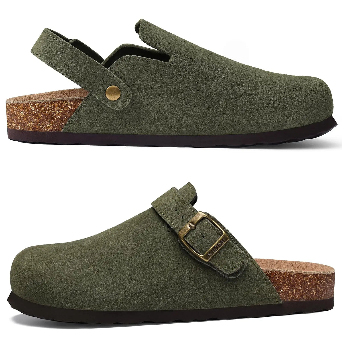 Sabot en cuir Suède Oslo fermé | Vert