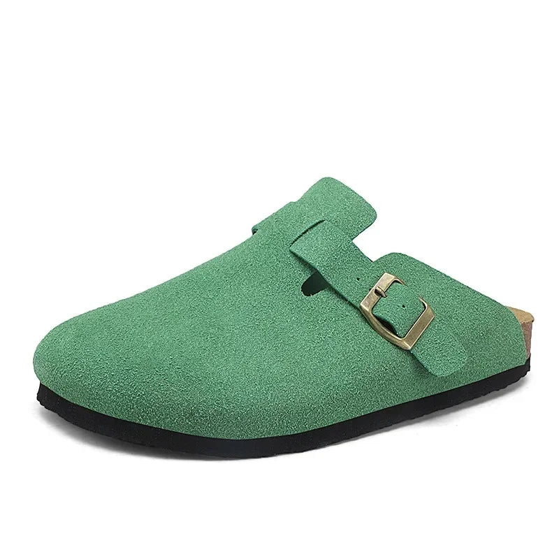Sabot en cuir Suède Boston fermé | Vert