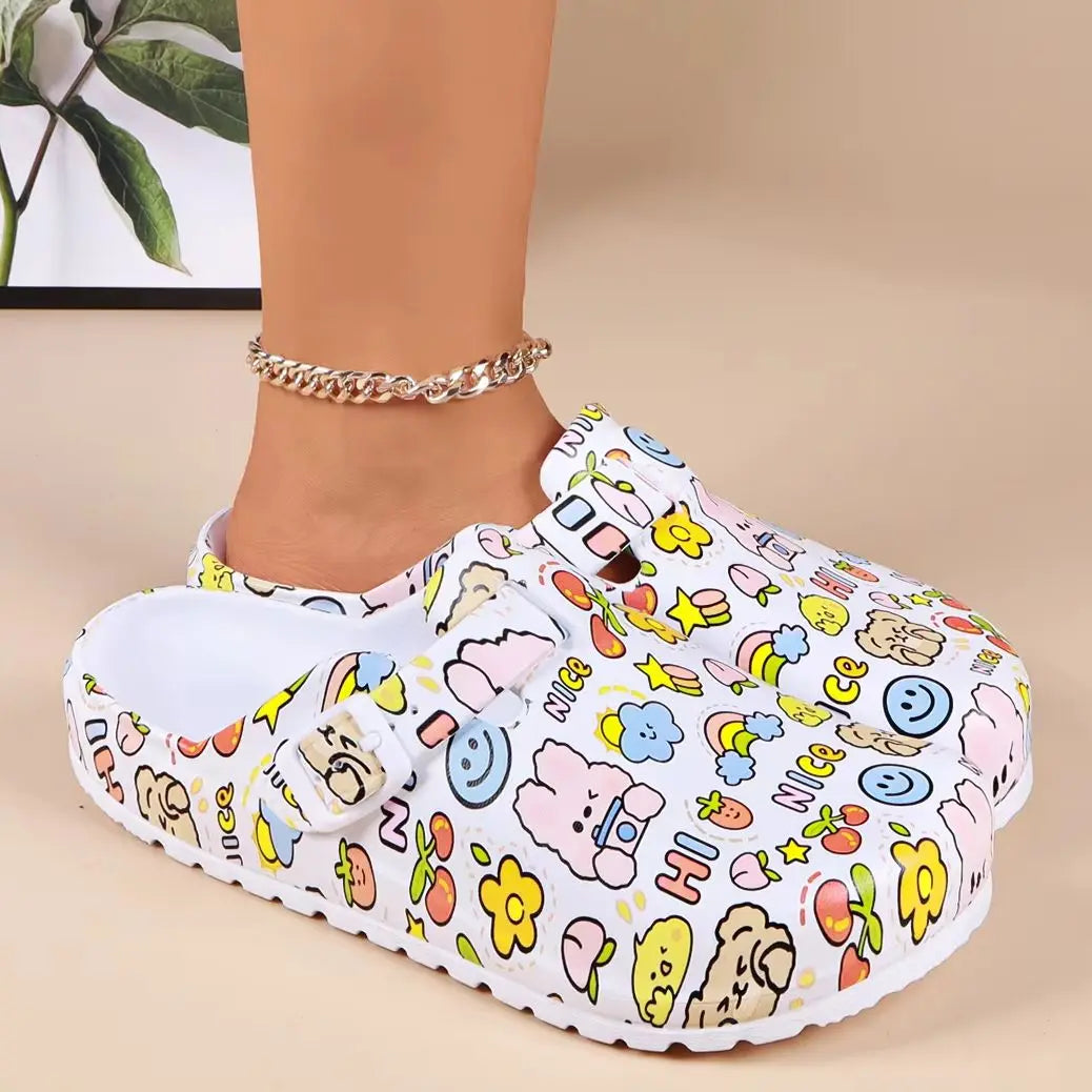 Sabot pour femme Suède en cuir | Papillon Blanc