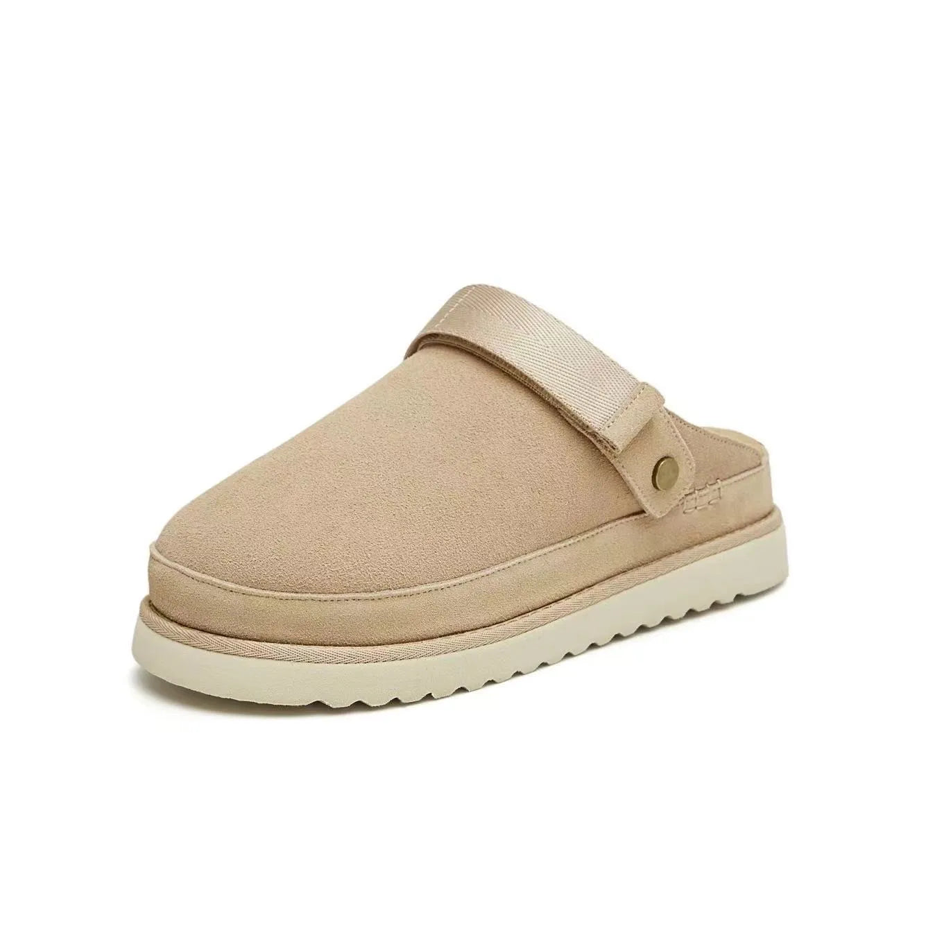 Sabot en cuir Suède Oslo fermé | Écru Chic