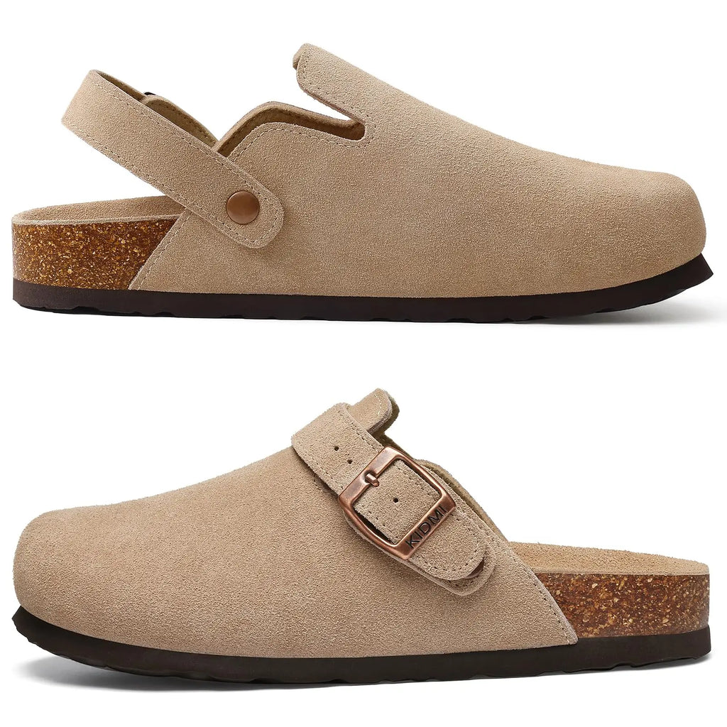 Sabot en cuir Suède Oslo fermé | Beige