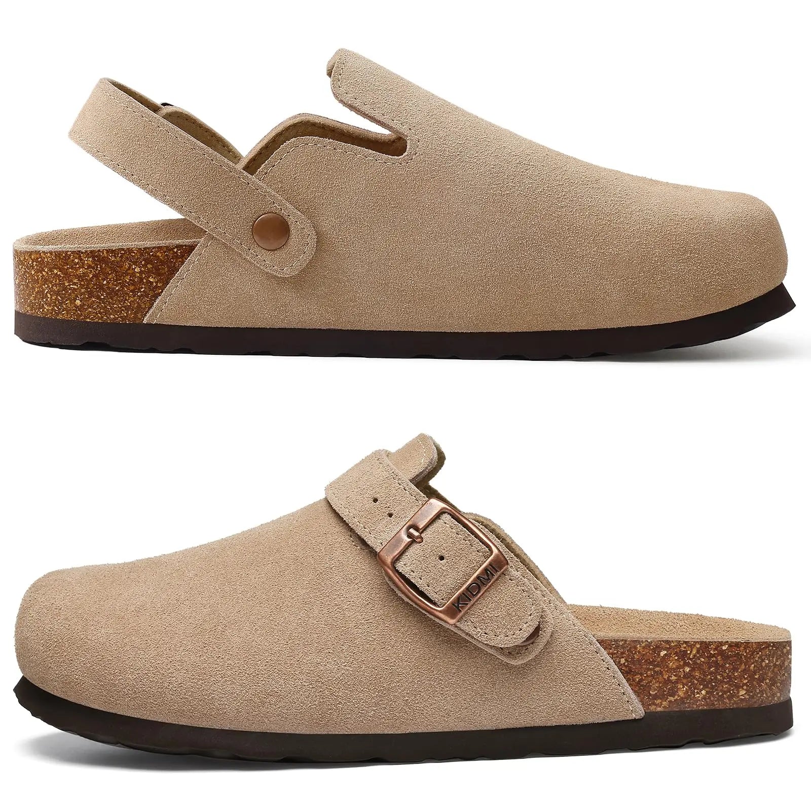 Sabot en cuir Suède Oslo fermé | Beige