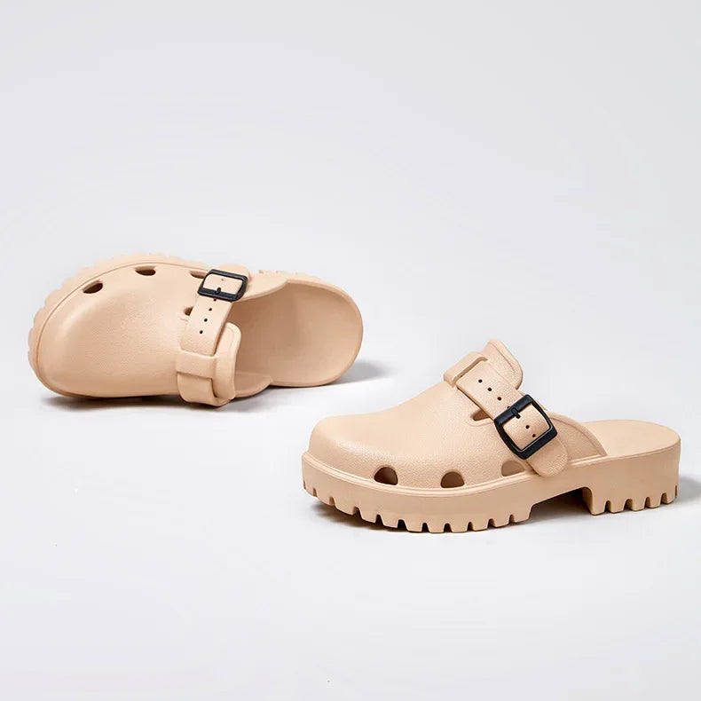 Sabot pour femme à Talon léger| Khaki