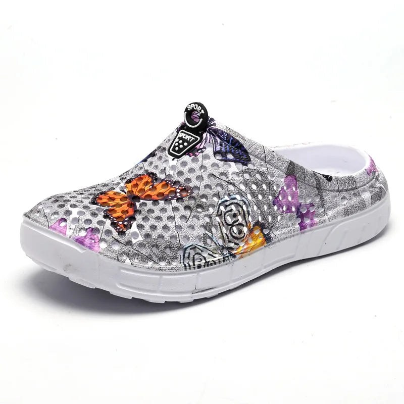 Sabot de Plage pour femme | Papillon Gris