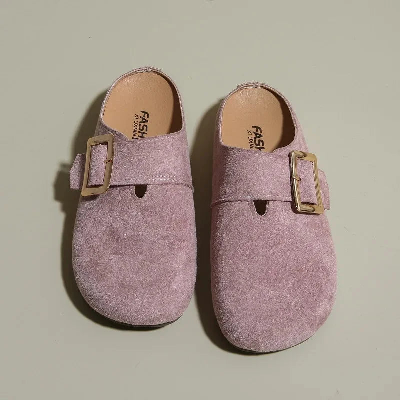 Sabot pour femme en cuir Suède Flint fermé | Rose