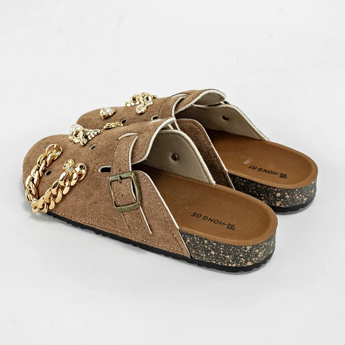 Sabot Suède pour femme en cuir | Khaki