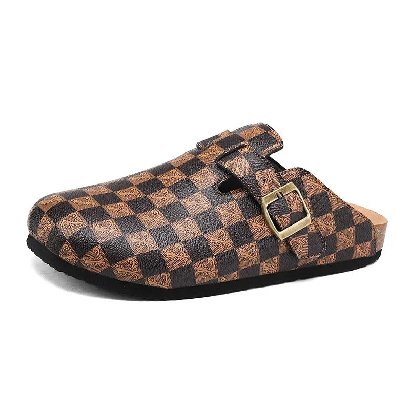 Sabot en cuir Suède Boston fermé | Marron