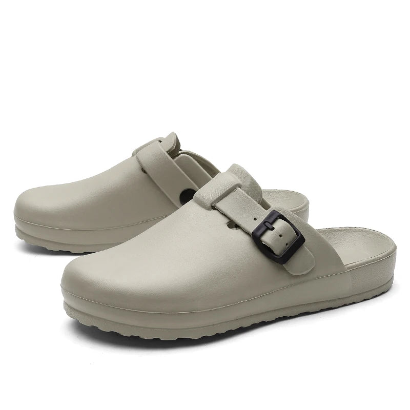 Sabot Suède en cuir | Gris