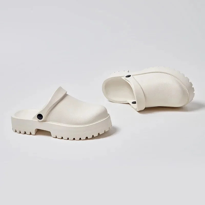 Sabot pour femme à Talon léger| Blanc Foncé