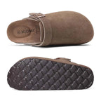 Sabot en cuir Suède Oslo fermé | Marron