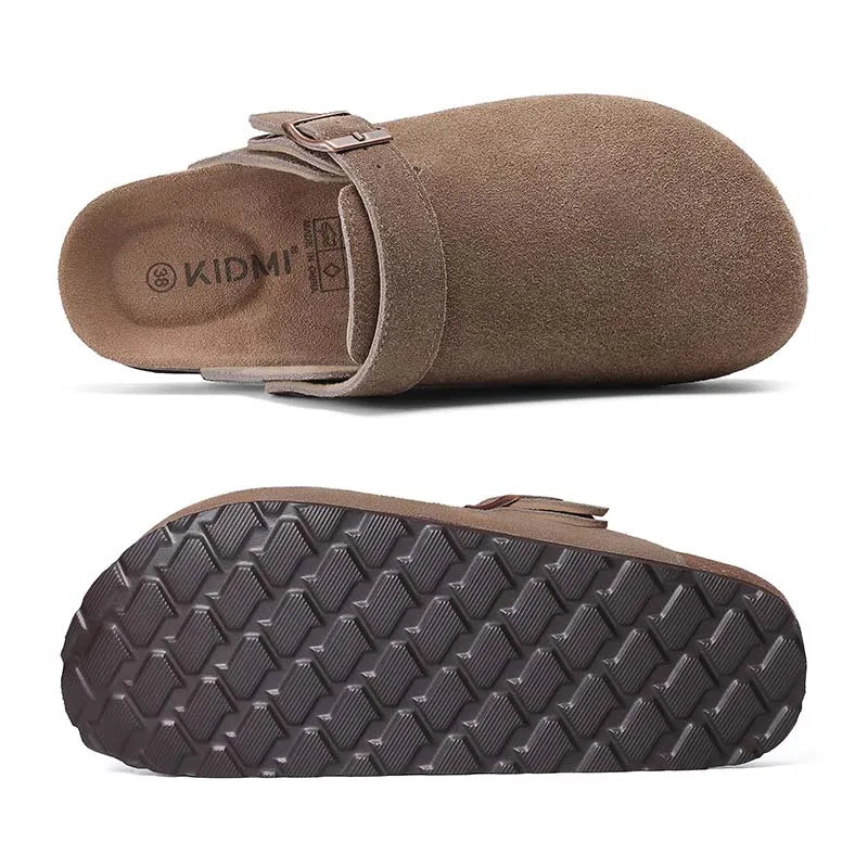 Sabot en cuir Suède Oslo fermé | Marron