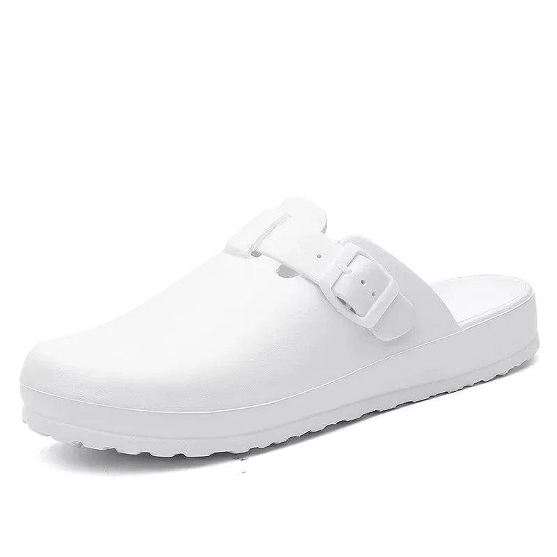 Sabot Suède en cuir | Blanc