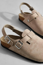 Sabot en cuir Suède Oslo fermé | Mocha