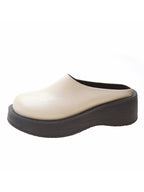 Sabot en cuir Suède Ischia fermé | Perle Polaire